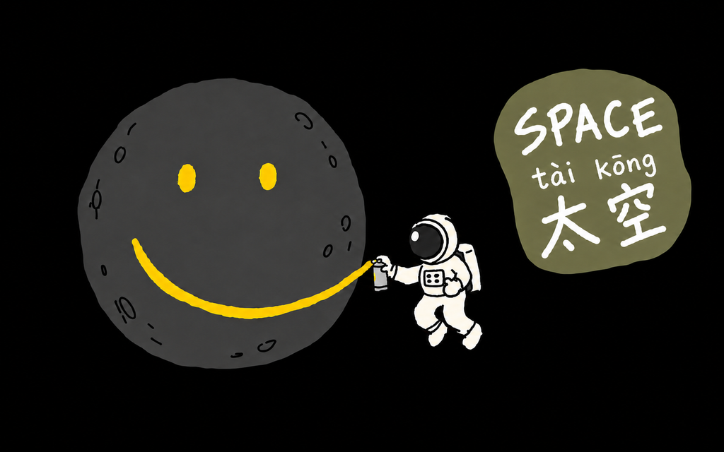 SPACE: 太空 (tài kōng)